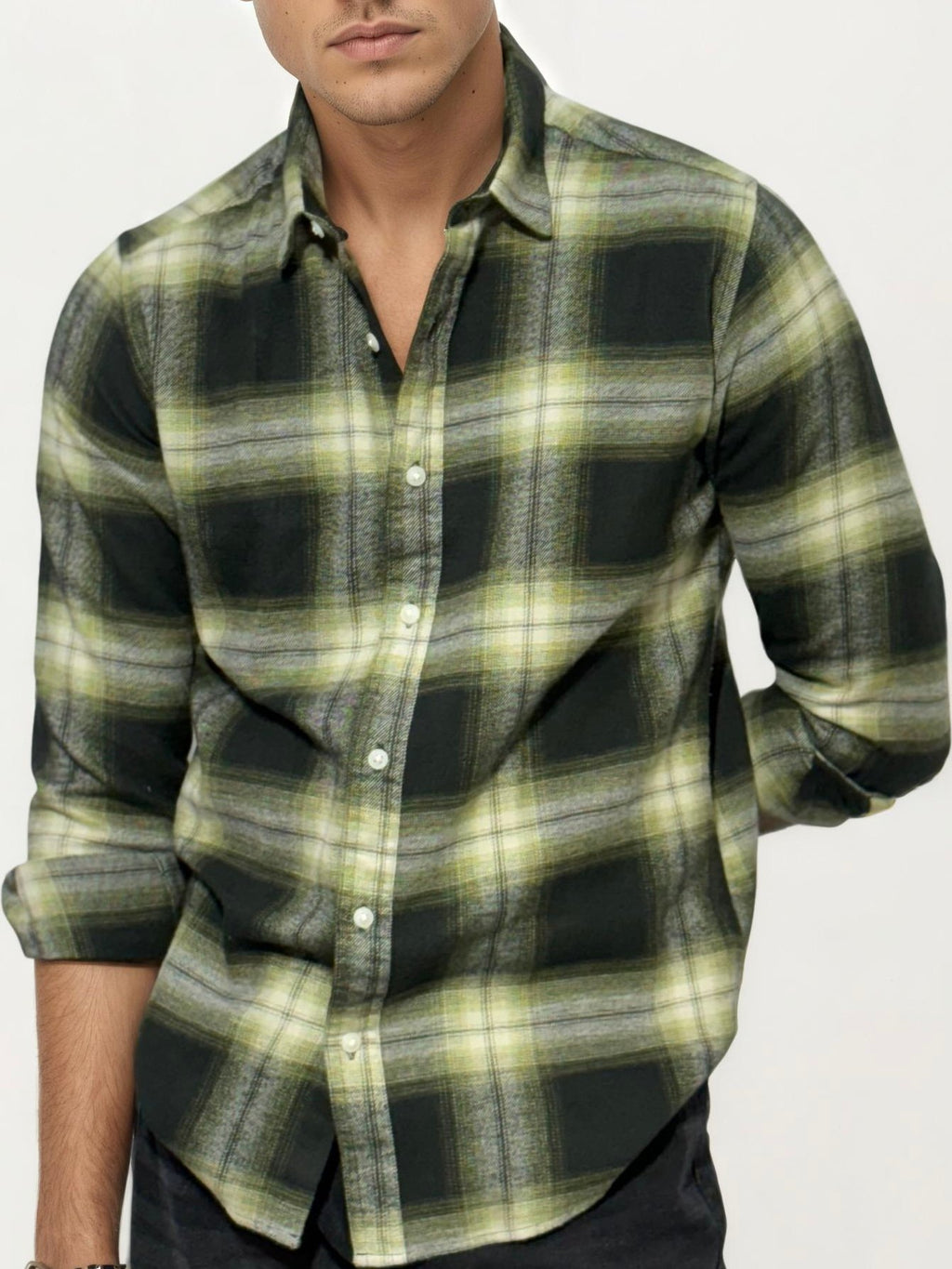 Green Checked Fullhand Shirt