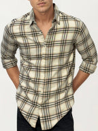 White Checked Fullhand Shirt