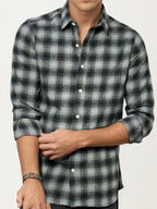 Grey Checked Fullhand Shirt