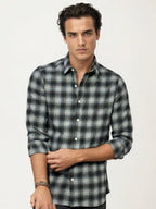 Grey Checked Fullhand Shirt