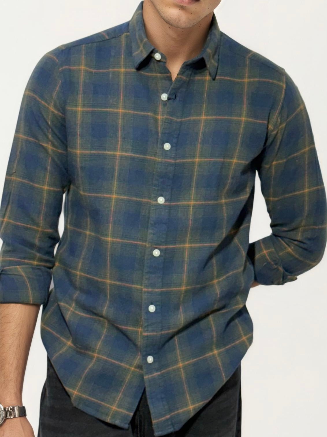 Blue Checked Fullhand Shirt