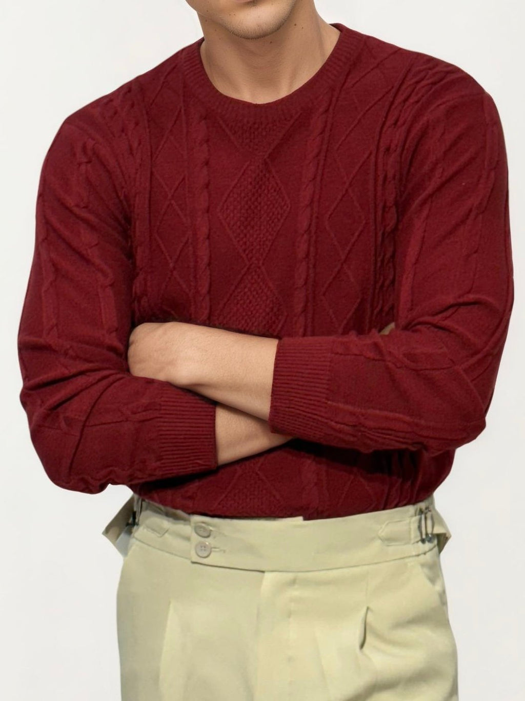 Red Round Neck Sweat Shirt