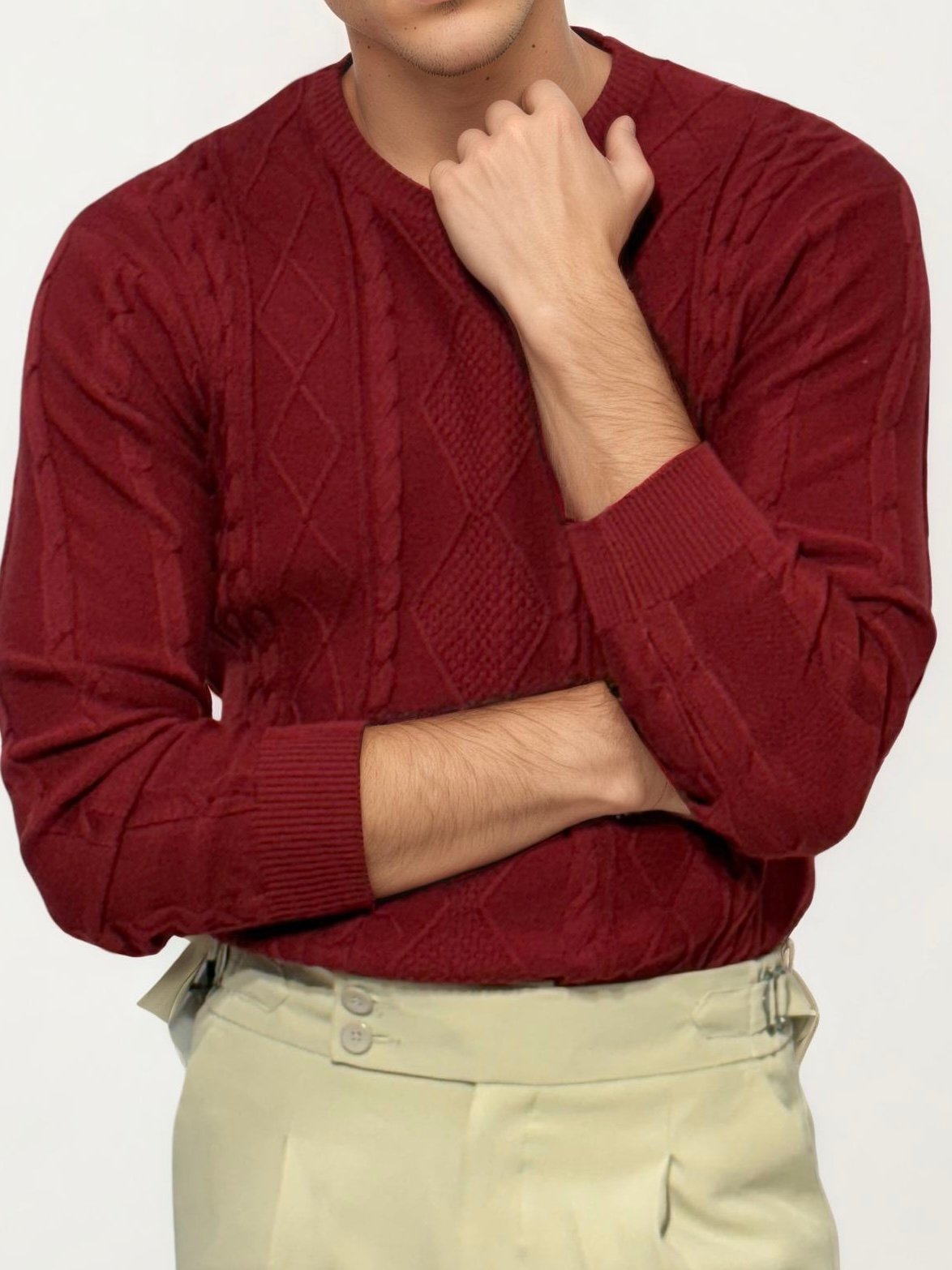 Red Round Neck Sweat Shirt