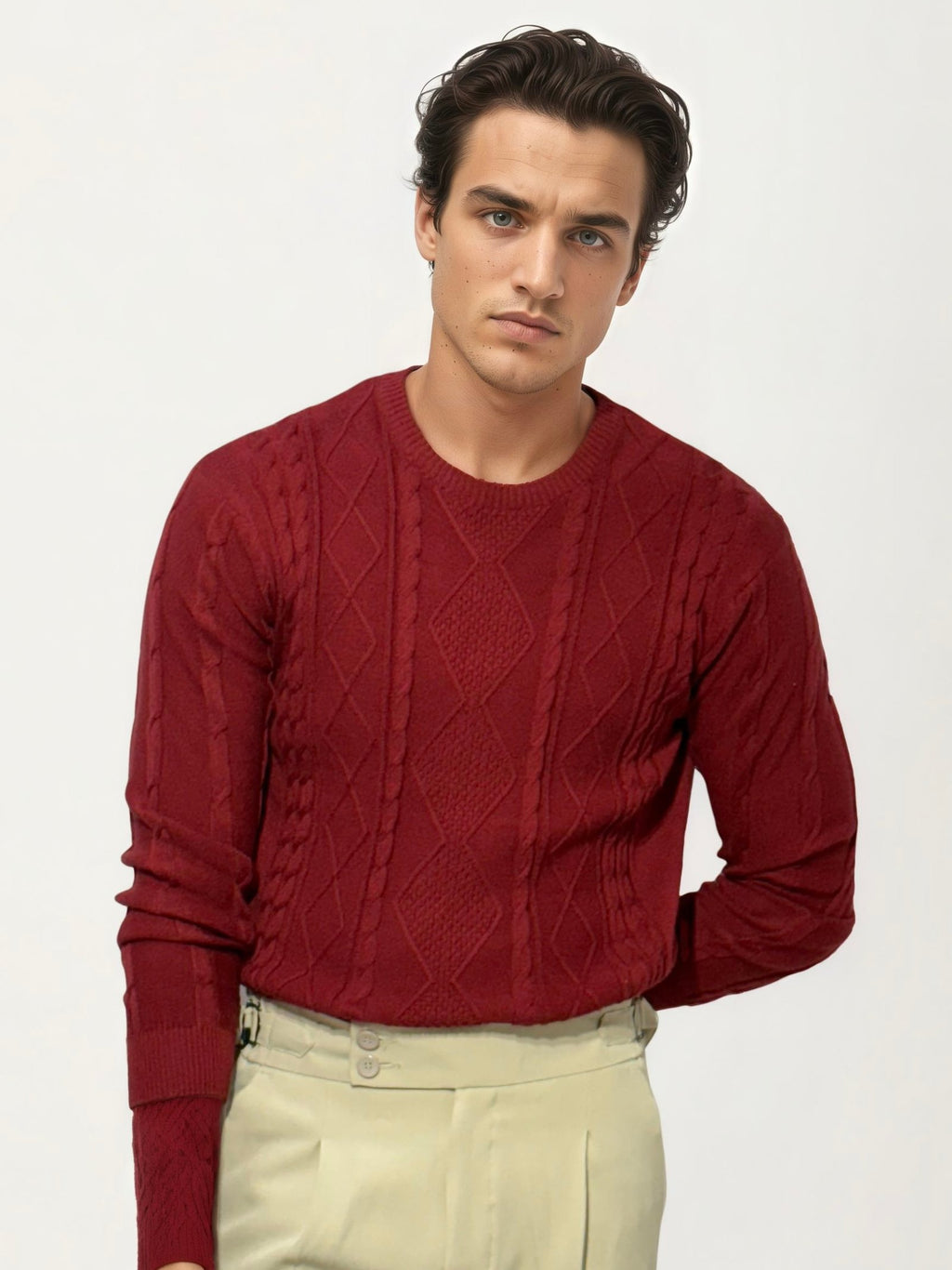 Red Round Neck Sweat Shirt