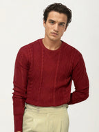 Red Round Neck Sweat Shirt