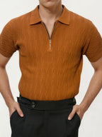 Orange Half-Hand Polo T-Shirt
