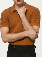Orange Half-Hand Polo T-Shirt