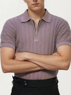 Pink Half-Hand Polo T-Shirt