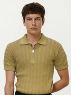 Brown knitted Half-Hand T-Shirt