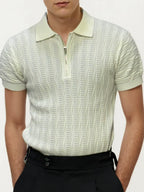 White Knitted Half-Hand Shirt