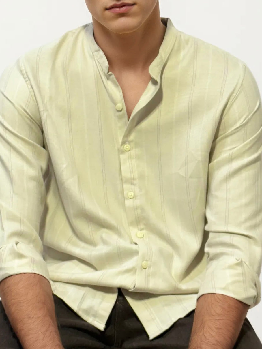 White Striped Full-Hand Shirt