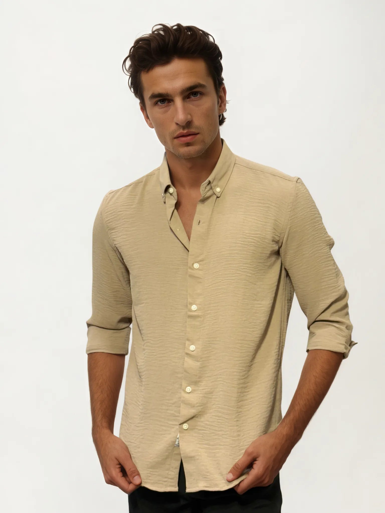 Yellow Half-Hand Polo T-Shirt