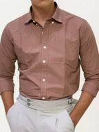 Pink Pima-Cotton Plain Formal Shirt