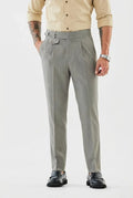 Light Grey Slim Fit Gurkha Trousers