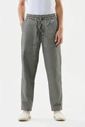 Grey Slim Fit Linen Trousers