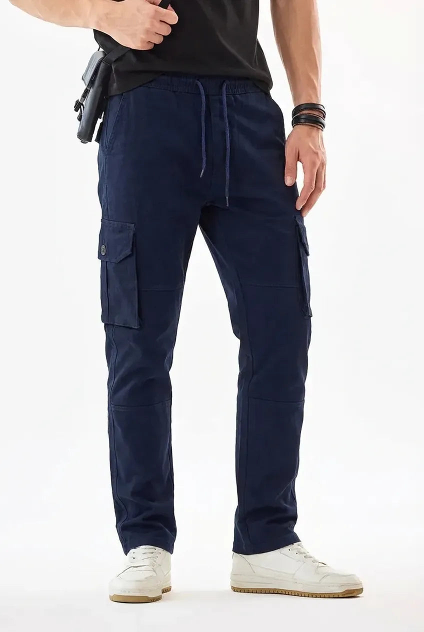 Navy Blue Cargo Joggers