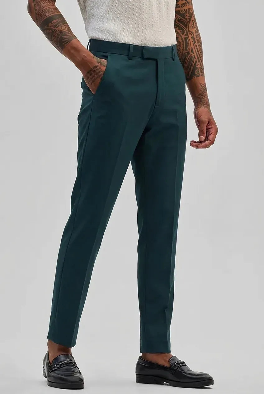 Dark Green Formal Trousers