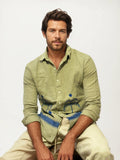 Embroidery Blended Linen Shirt