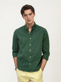 Green Striped Full-Hand Shirt