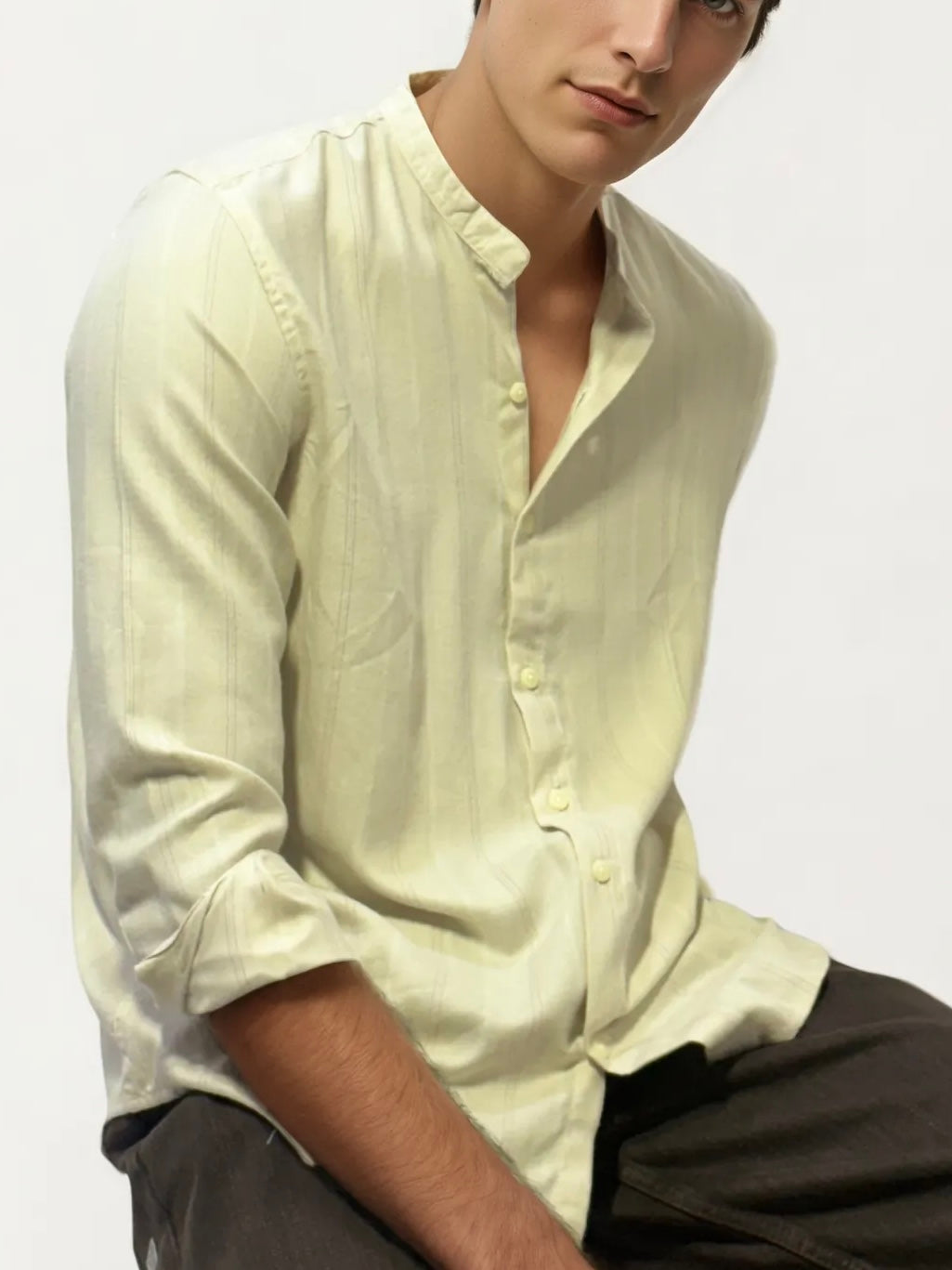 White Striped Full-Hand Shirt