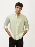 White Striped Full-Hand Shirt