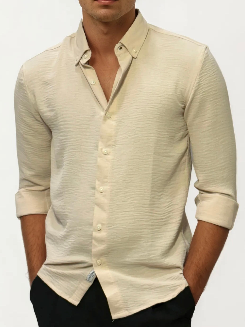 Yellow Half-Hand Polo T-Shirt