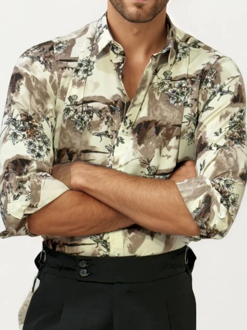 Rayon Printed Full-Hand Shirt