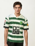 V Neck Printed Jersey