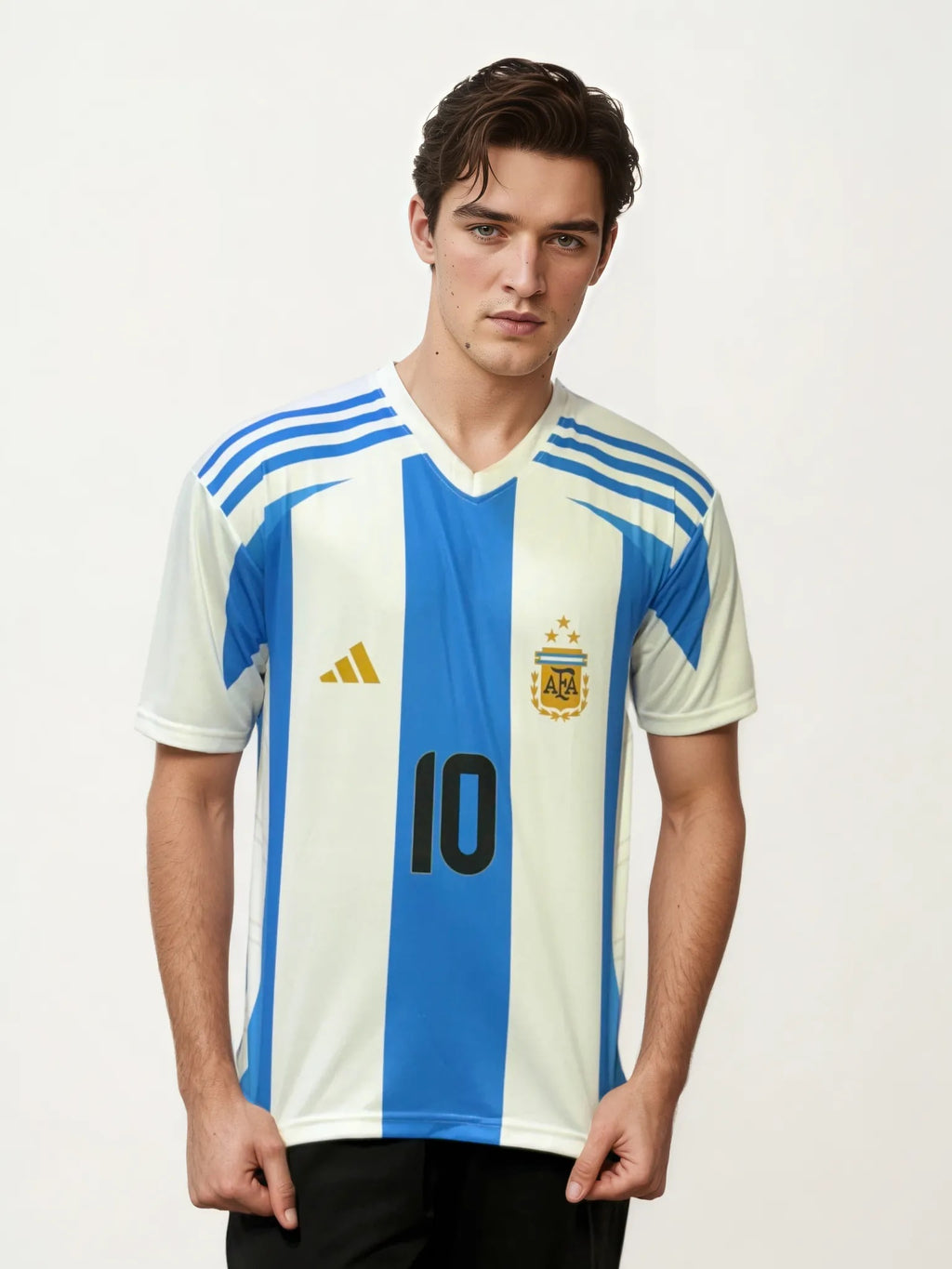 V Neck Printed Jersey