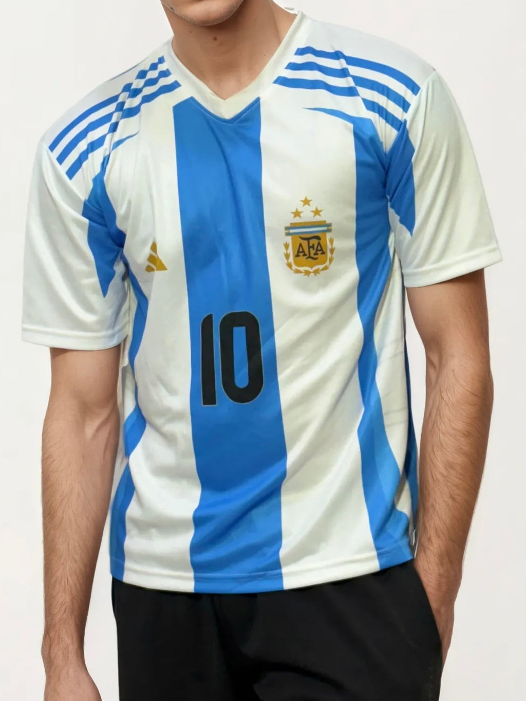 V Neck Printed Jersey