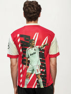 V Neck Printed Jersey