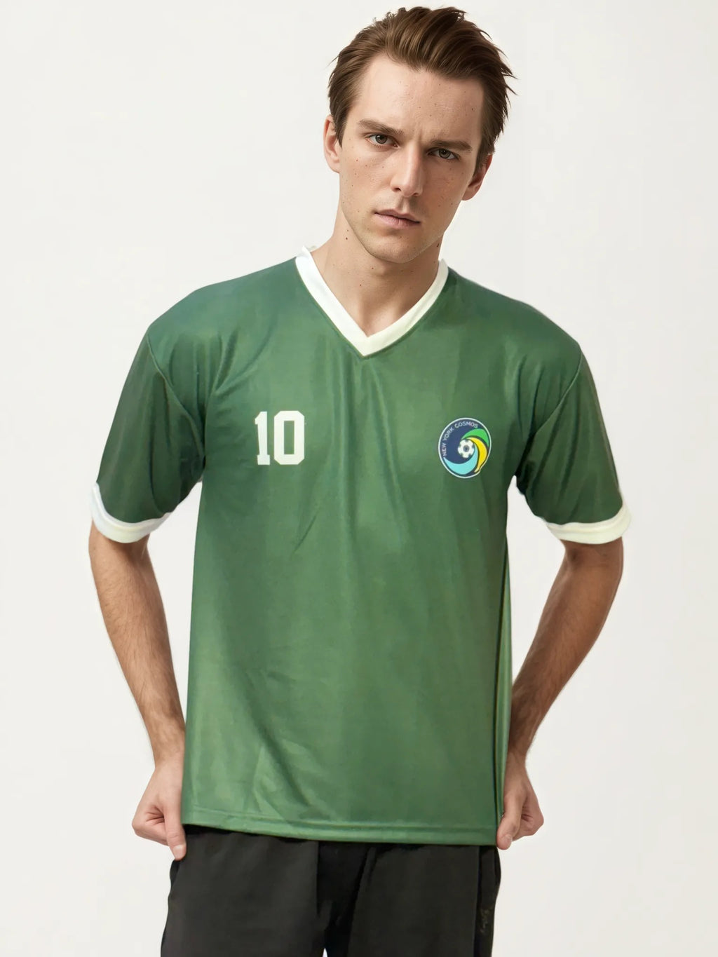 V Neck Printed Jersey