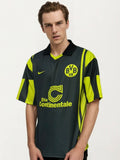 V Neck Collar Printed Jersey