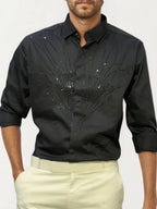 Black Embellished Shirt