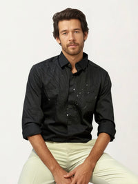 Black Embellished Shirt