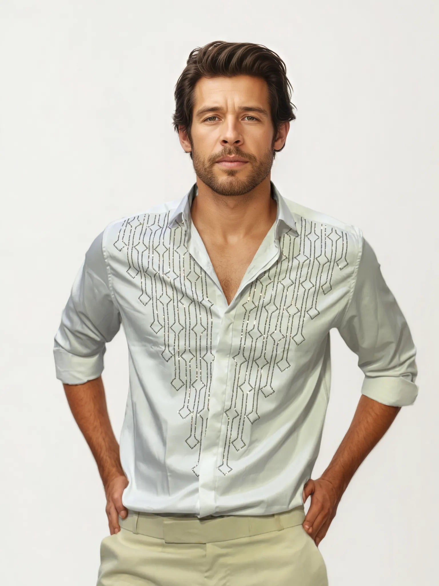 White Embellished Shirt