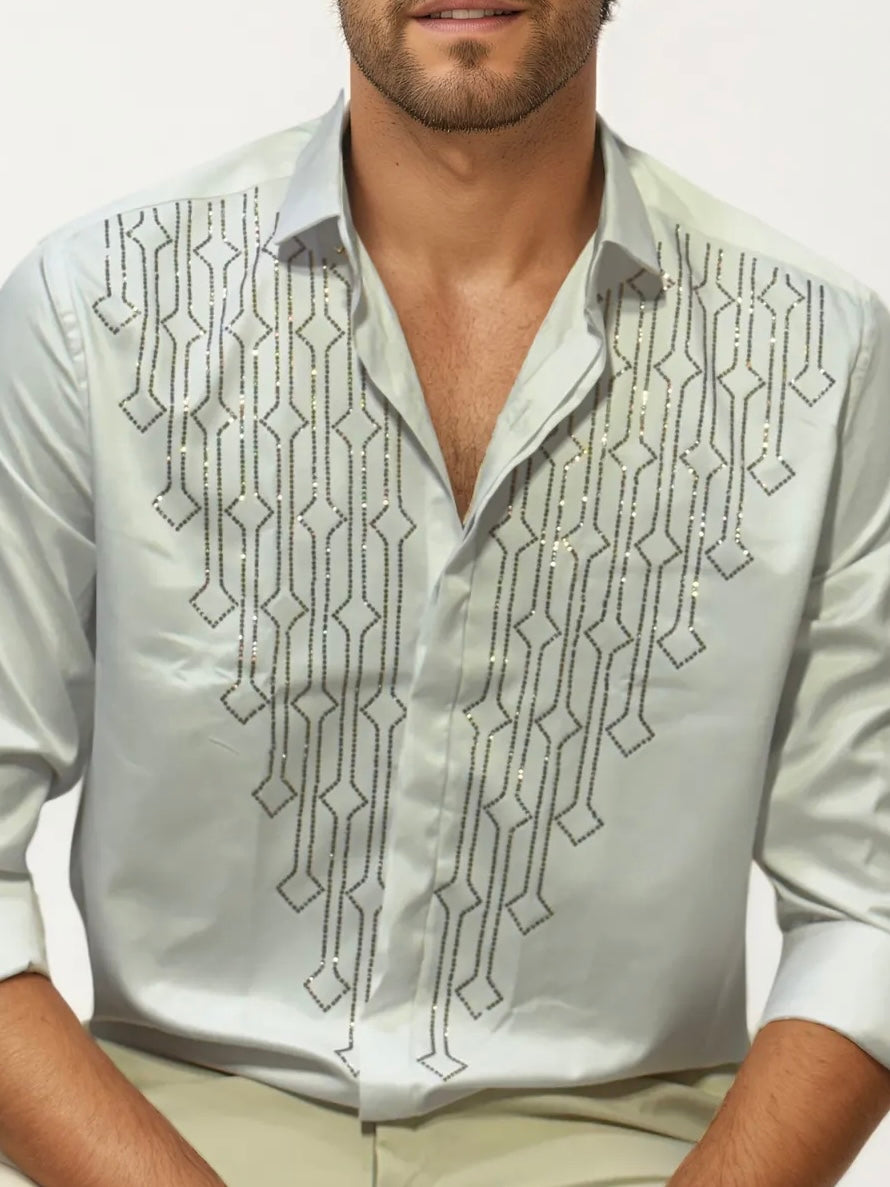 White Embellished Shirt
