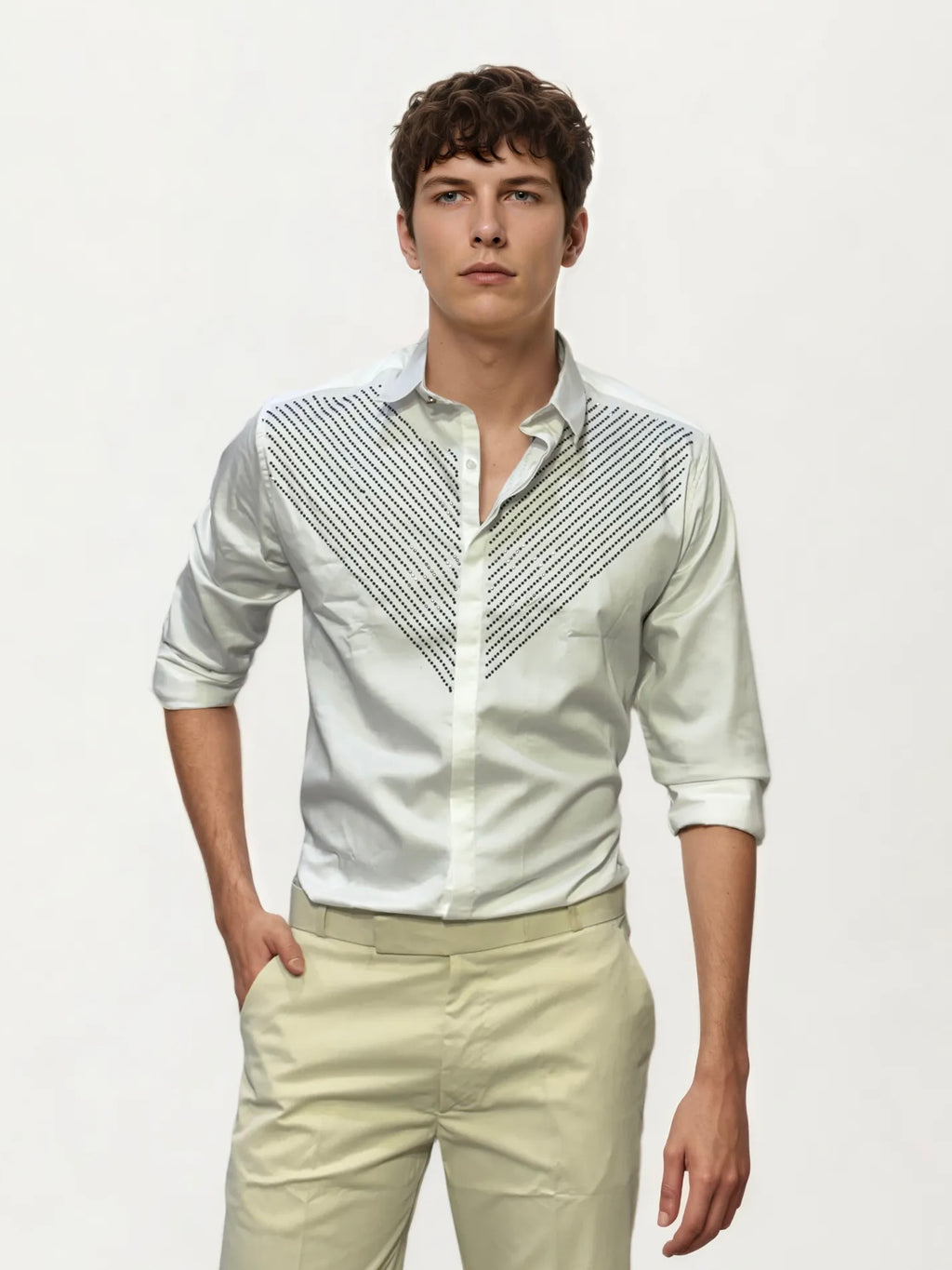 White Embellished Shirt