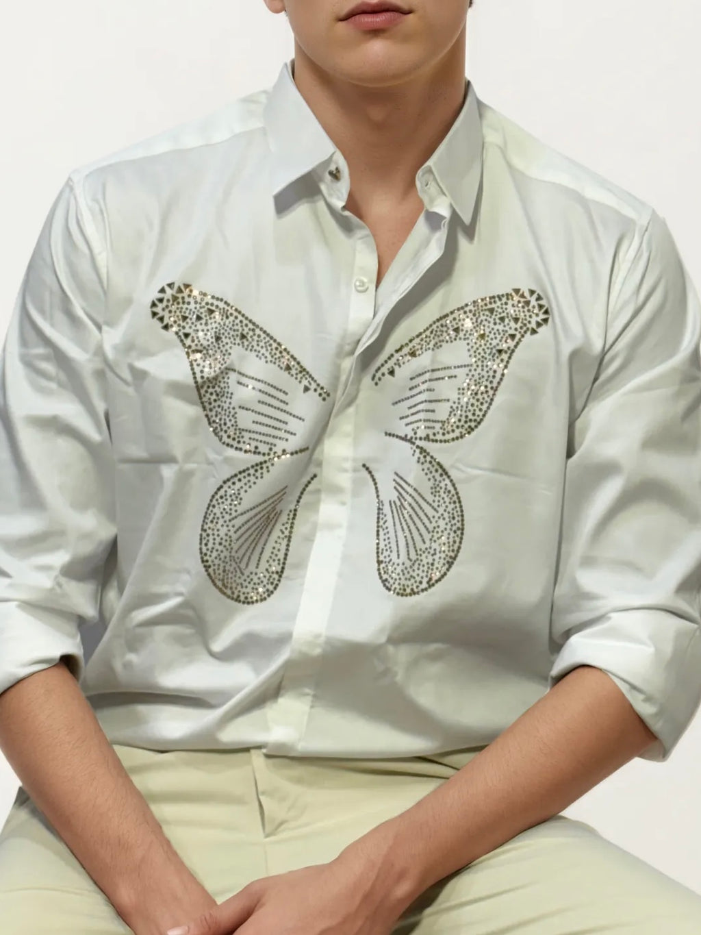 White Embellished Shirt