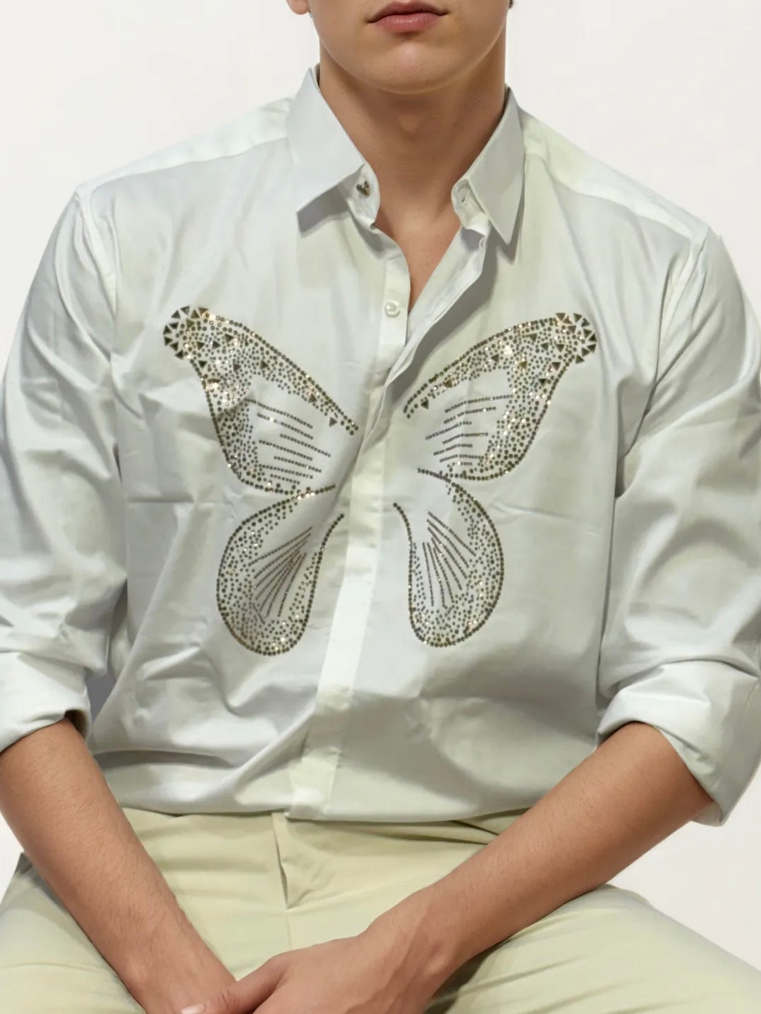 White Embellished Shirt