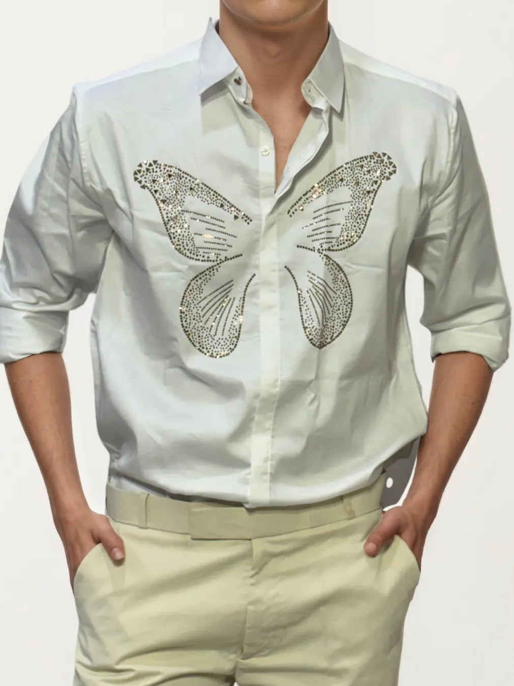 White Embellished Shirt