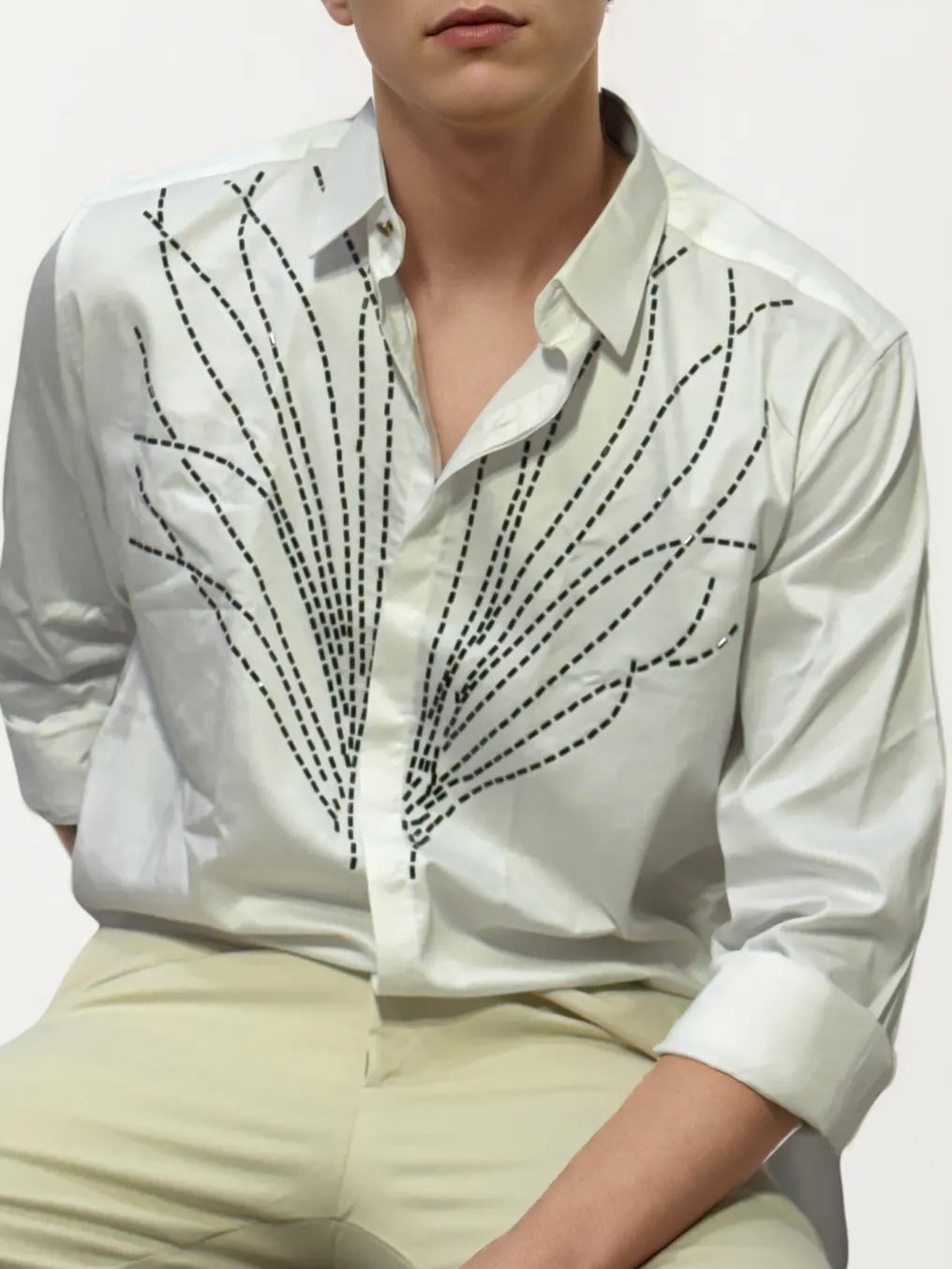 White Embellished Shirt