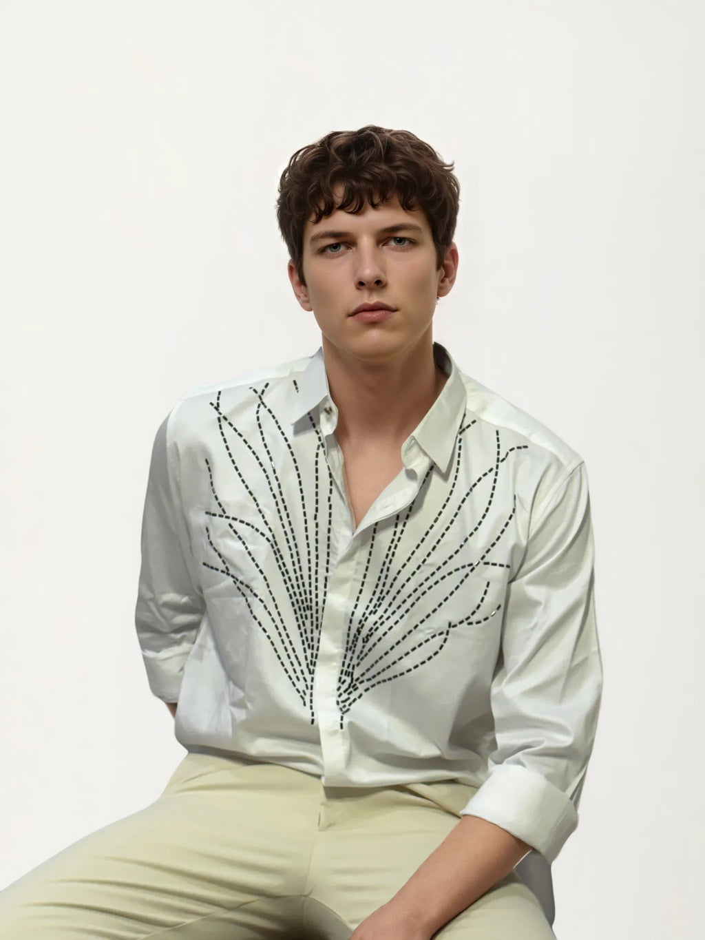 White Embellished Shirt