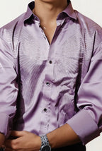 Onion-Pink Stone-Work Party Wear Shirt