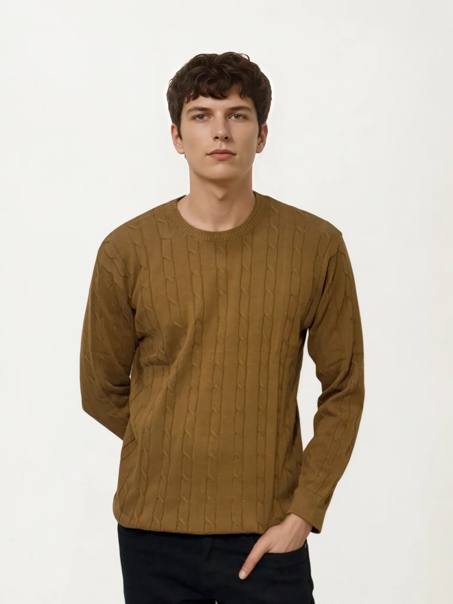 Knitted Brown T-Shirt