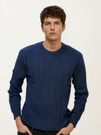 Knitted Blue T-Shirt