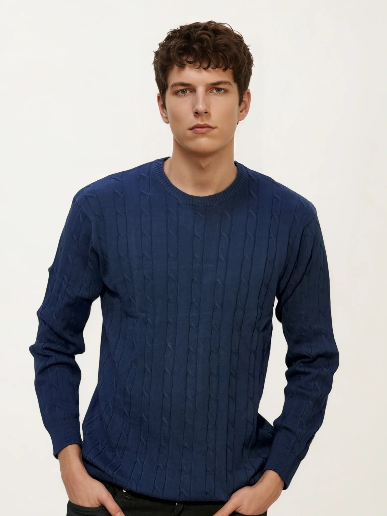 Knitted Blue T-Shirt