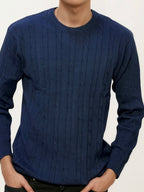 Knitted Blue T-Shirt