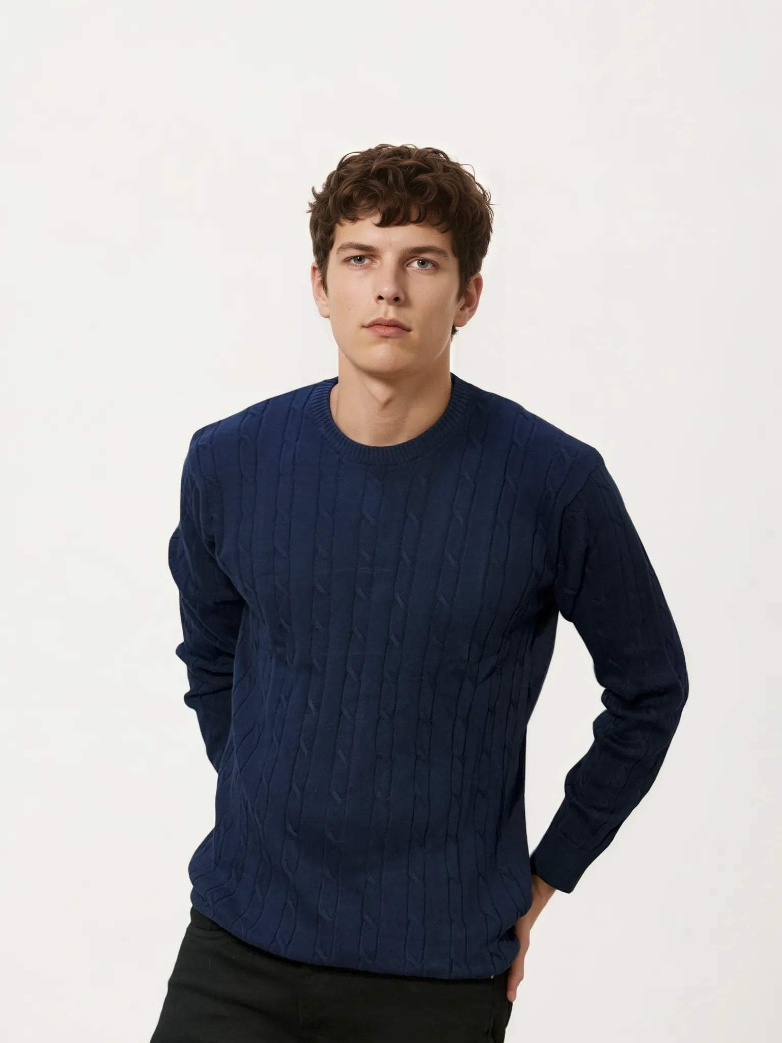 Knitted Blue T-Shirt