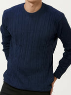 Knitted Blue T-Shirt